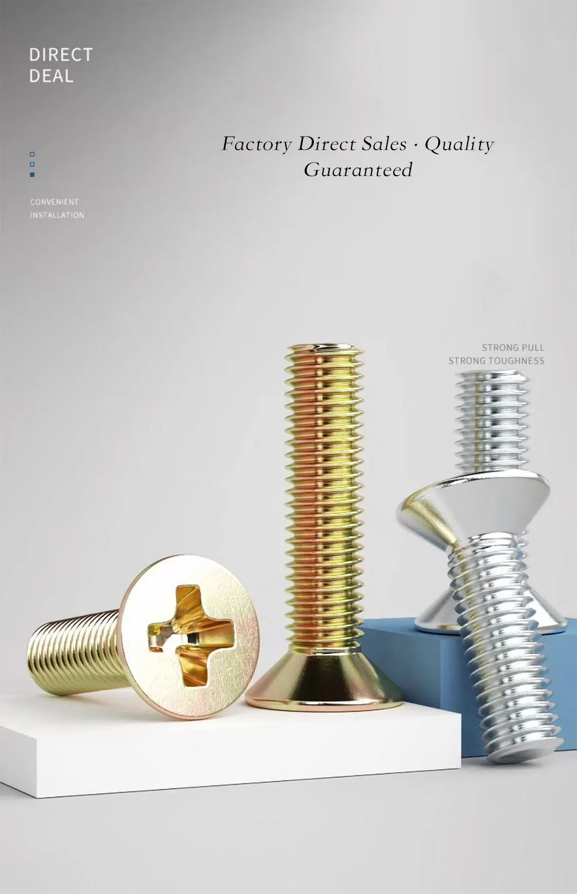 M3-M8 Phillips Flat Head Screws GB/T 819 countersunk head screws