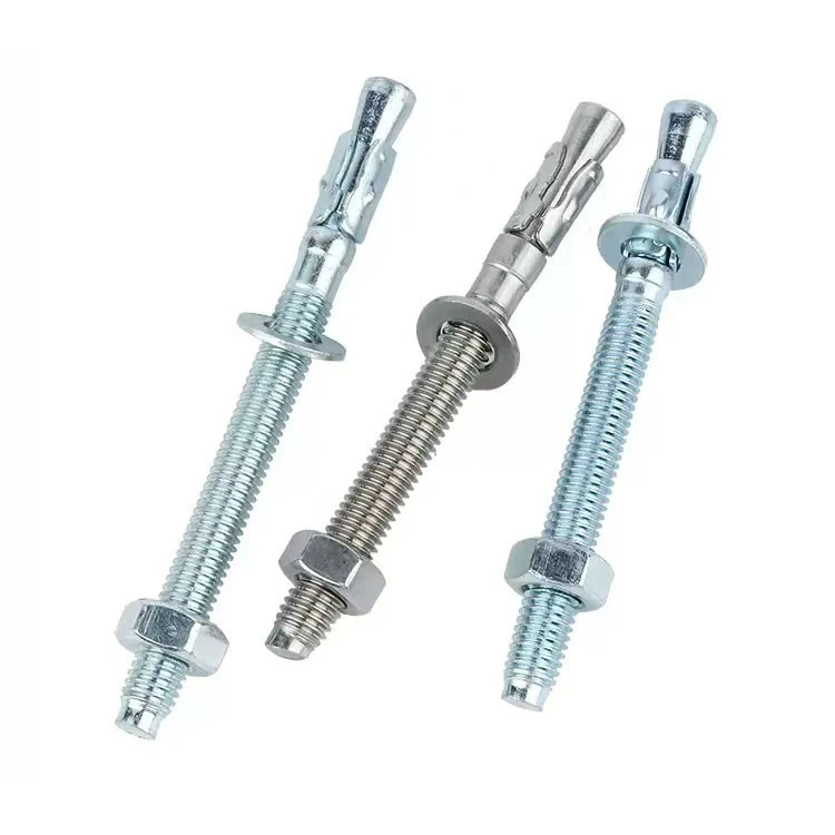 Wedge Metal Anchor Bolts M12x100 , Through Bolt Anchor For Concrete Carbon Steel Wholesale Factory Price