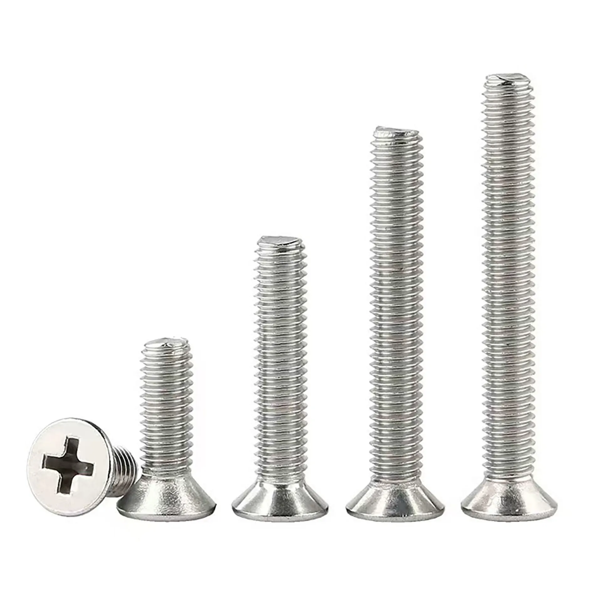 GB/T 819 Stainless Steel Cross Recessed Countersunk Screws - Flush Finish A2-70