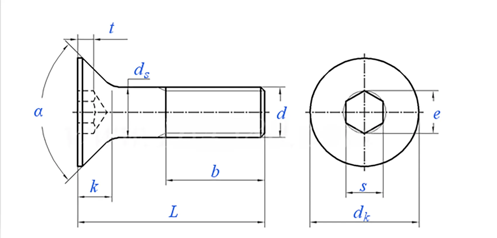 DIN 7991 A2-70 A4-80 Stainless Steel Countersunk Head Hex Socket Bolt | ISO 2009