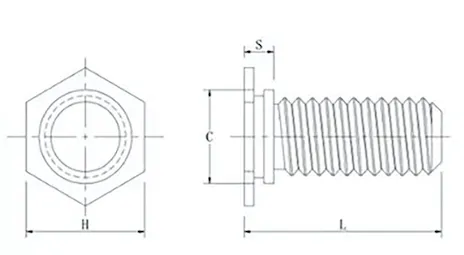 Hex Head Self-Clinching Screws | NFH &#038; NFHS Series | PEM® Type