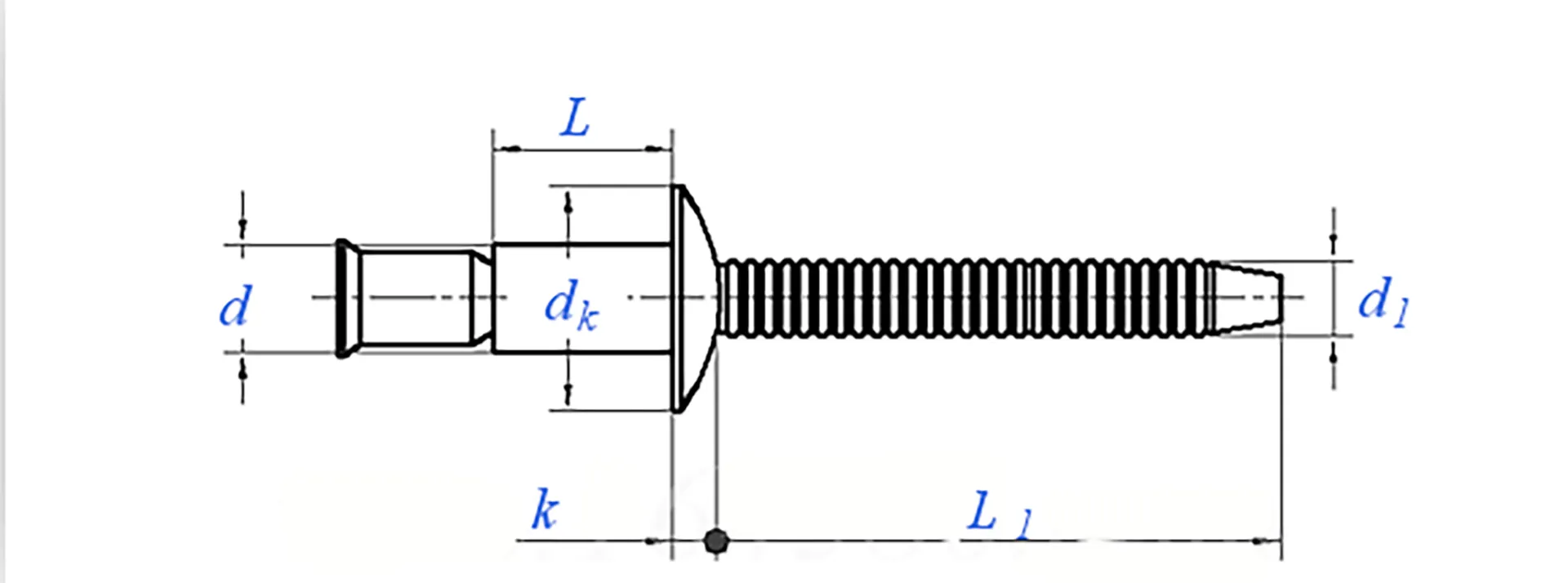 Externally Locking Rivets - High Strength Structural Blind Rivets for Truck, Steel Frame &#038; Container Construction | YJT 8033