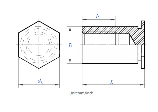 Blind Self-Clinching Nut, Stainless Steel BSO Series, M2-M6 Threads - FastenTech