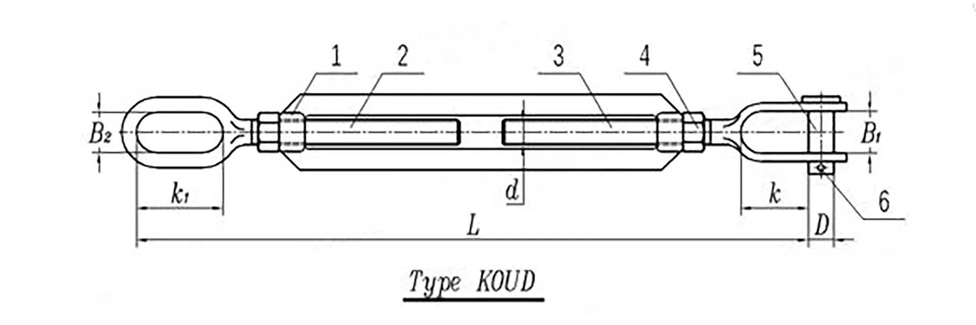 Hot-Dipped Galvanized Steel Turnbuckles