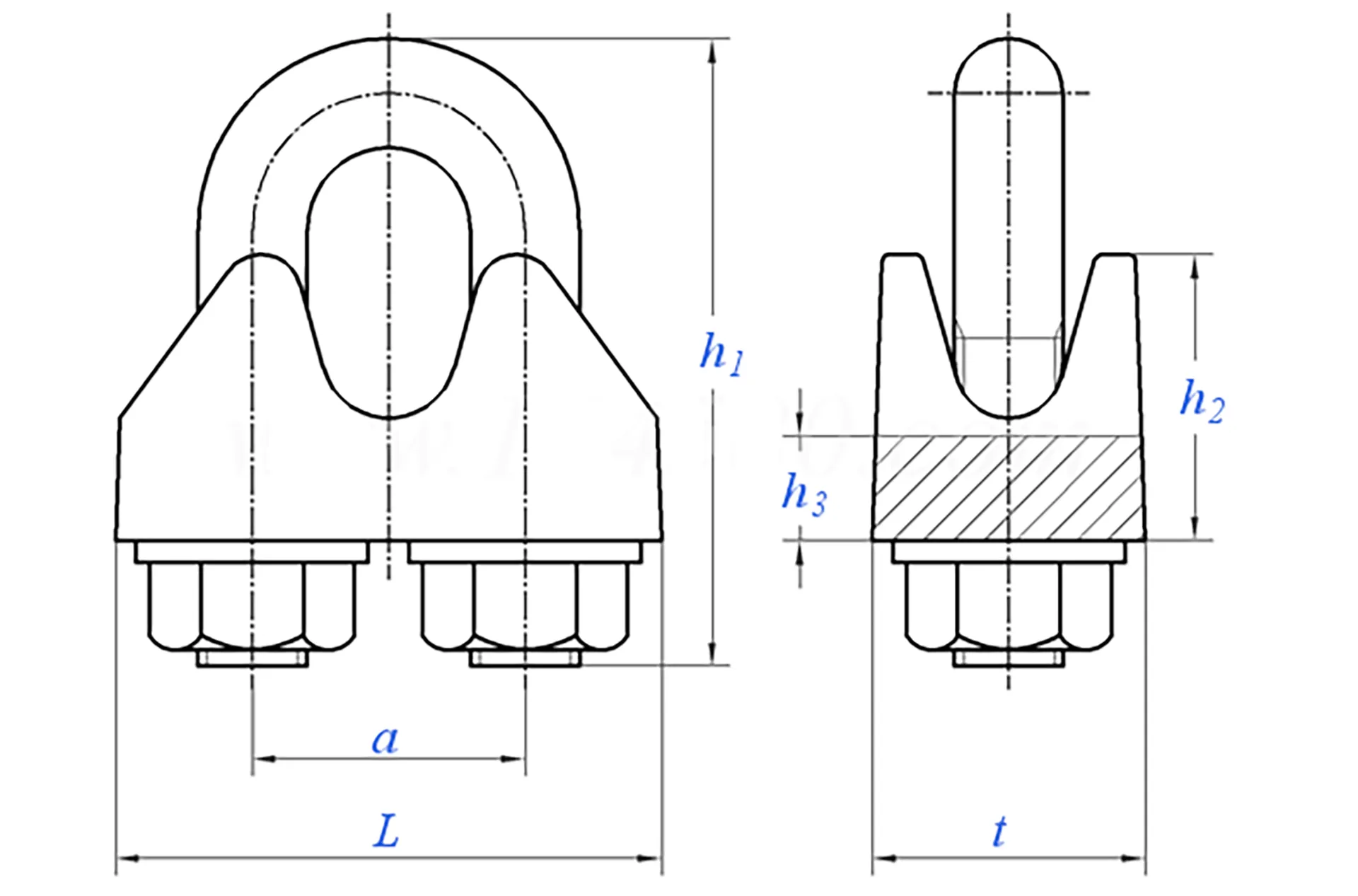 Wire Rope Clips Galvanized |  Heavy Duty Cable Clips