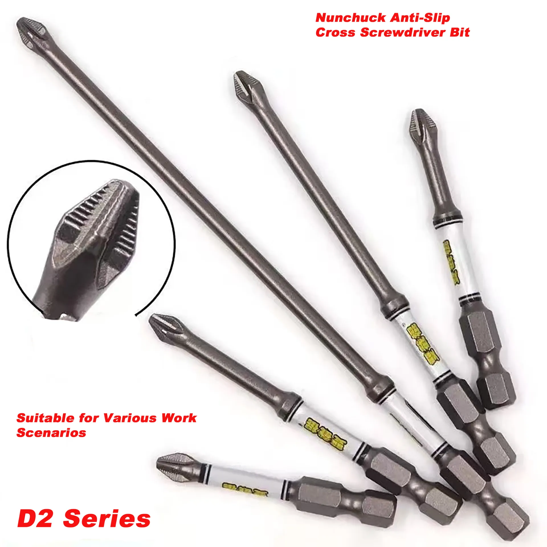 Anti-Slip Phillips Bit | D2 Material